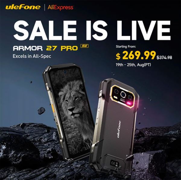 На AliExpress начинается первая распродажа защищённого смартфона Ulefone Armor 27T Pro с тепловизором