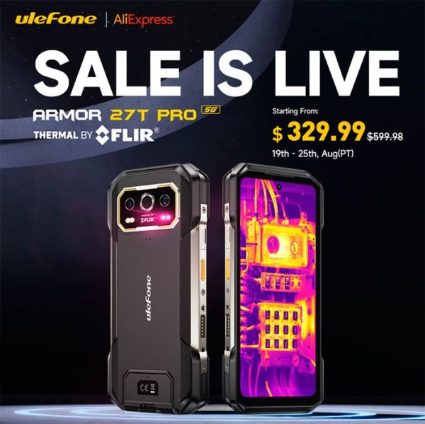 На AliExpress начинается первая распродажа защищённого смартфона Ulefone Armor 27T Pro с тепловизором